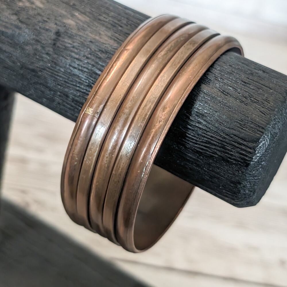 Vintage Bracelet / Bangle - Brown Metal Bracelet